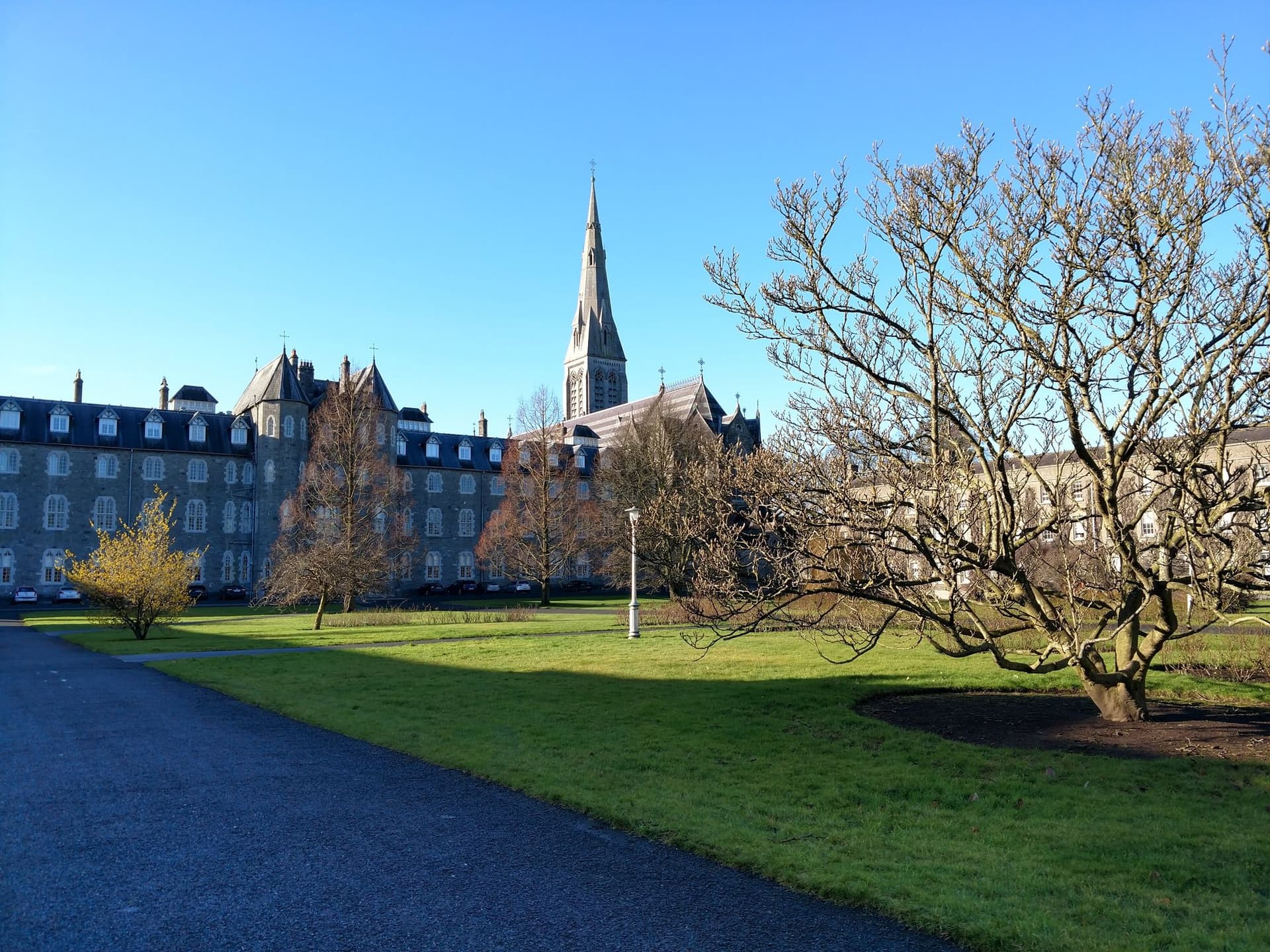 Courtyard at a university in County Meath.